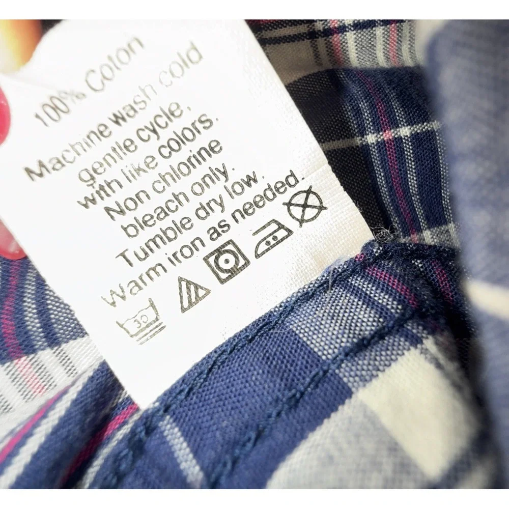 J.Crew Mens Plaid Button Down Shirt Blue Cotton Size Large Preppy Coastal Casual - Picture 5 of 6